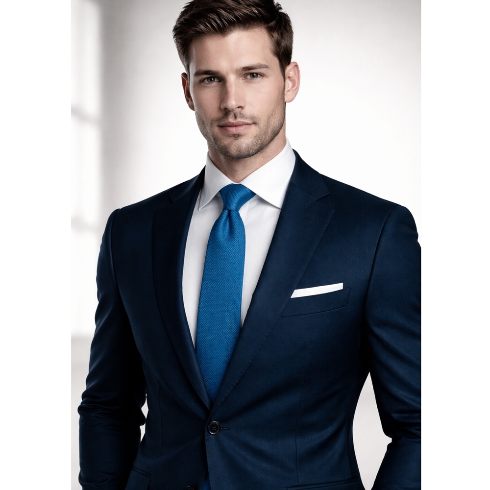 Lochcarron Blue Wool Tie